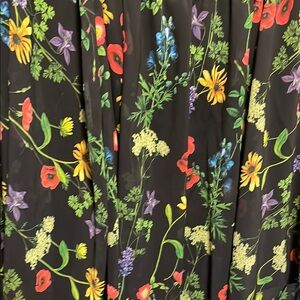 Floral Black Skirt